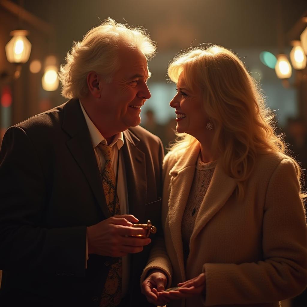 Older couple dancing